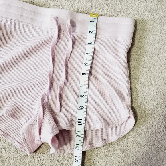 Aritzia TNA Pink Waffle Knit High Rise Lounge Shorts XXS - Picture 5 of 8